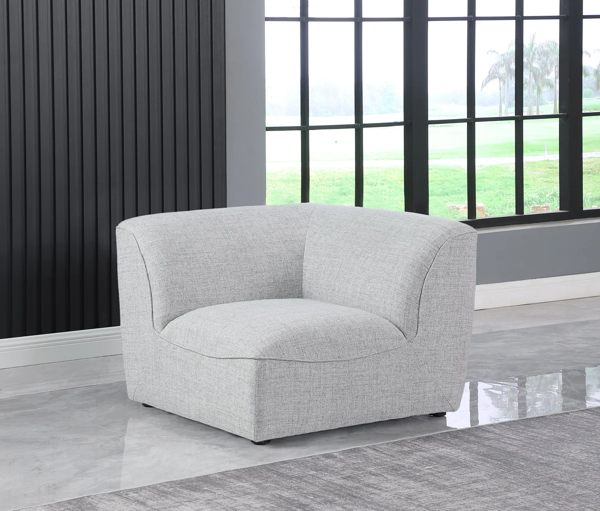 Miramar - Corner Chair - Gray - View 2