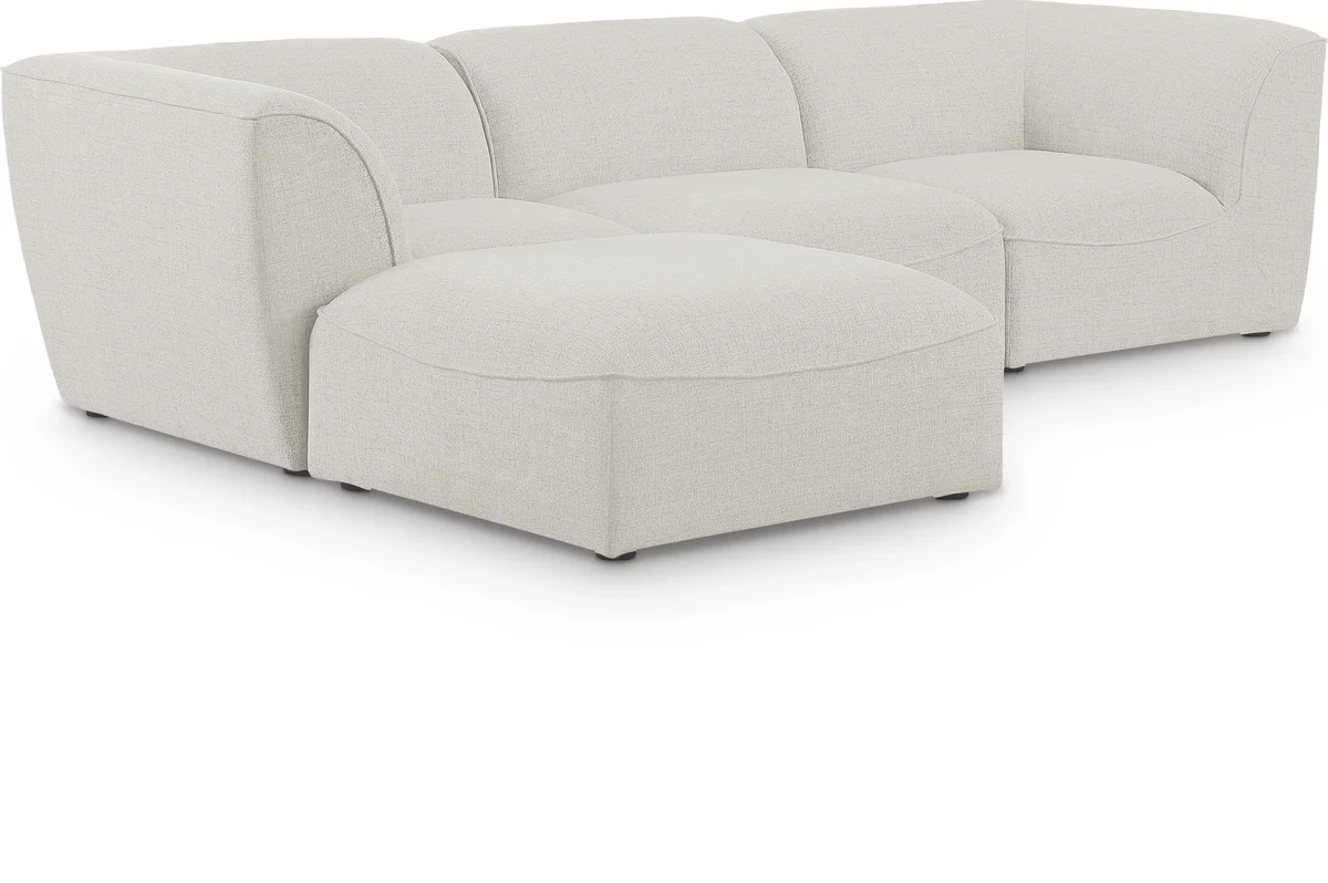 Miramar - 4 Piece Modular Sectional - Cream