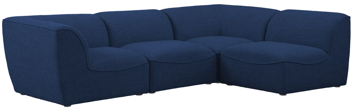Miramar - 4 Piece Modular Corner Sectional - Navy - View 2