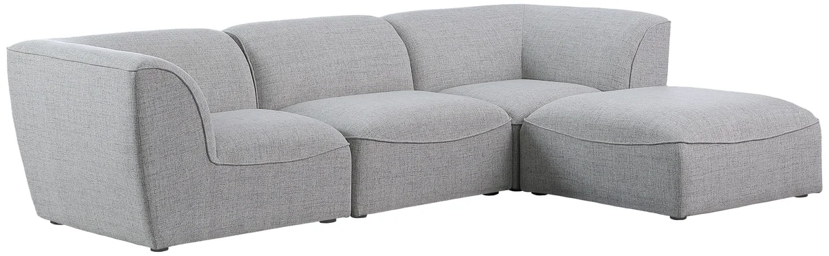 Miramar - 4 Piece Modular Sectional - Gray - View 2