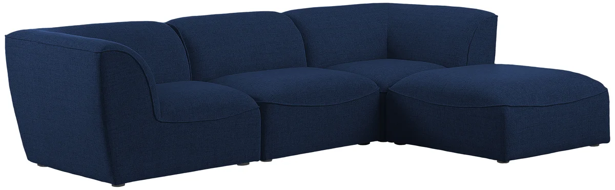 Miramar - 4 Piece Modular Sectional - Navy - View 2