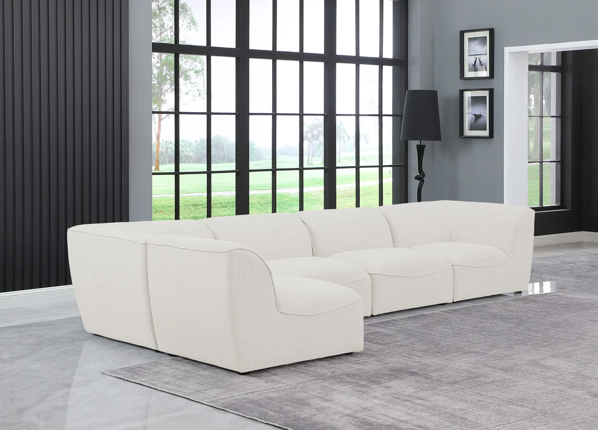 Miramar - 5 Piece Modular Sectional - Cream