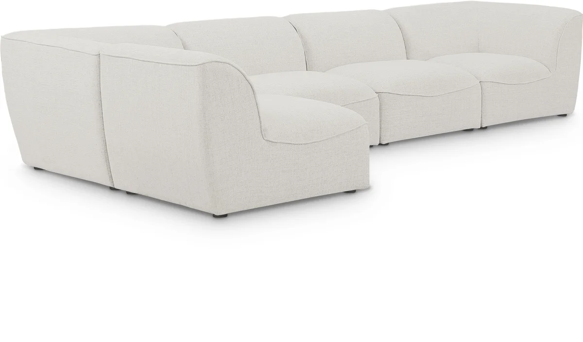Miramar - 5 Piece Modular Sectional - Cream