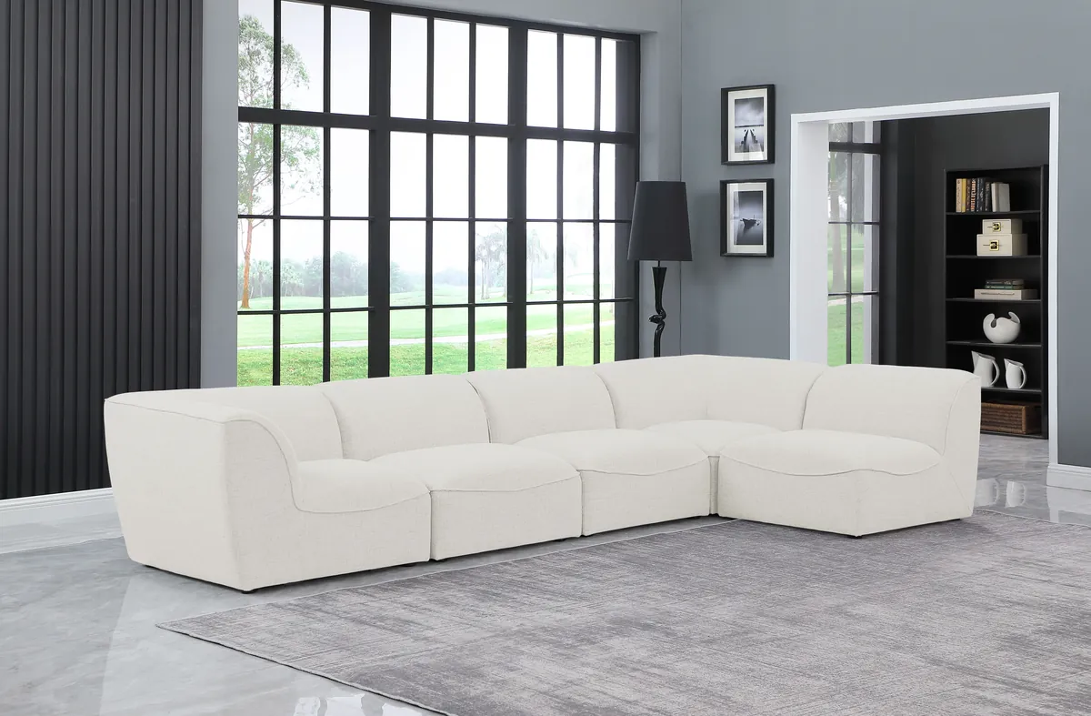 Miramar - 5 Piece Modular Sectional - Cream