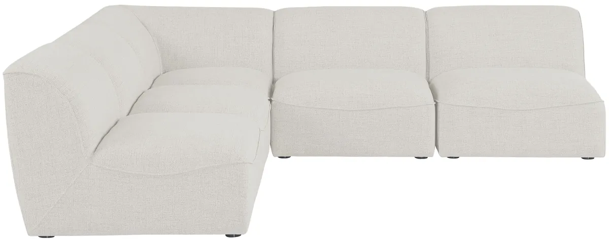 Miramar - 5 Piece Modular Corner Armless Sectional - Cream