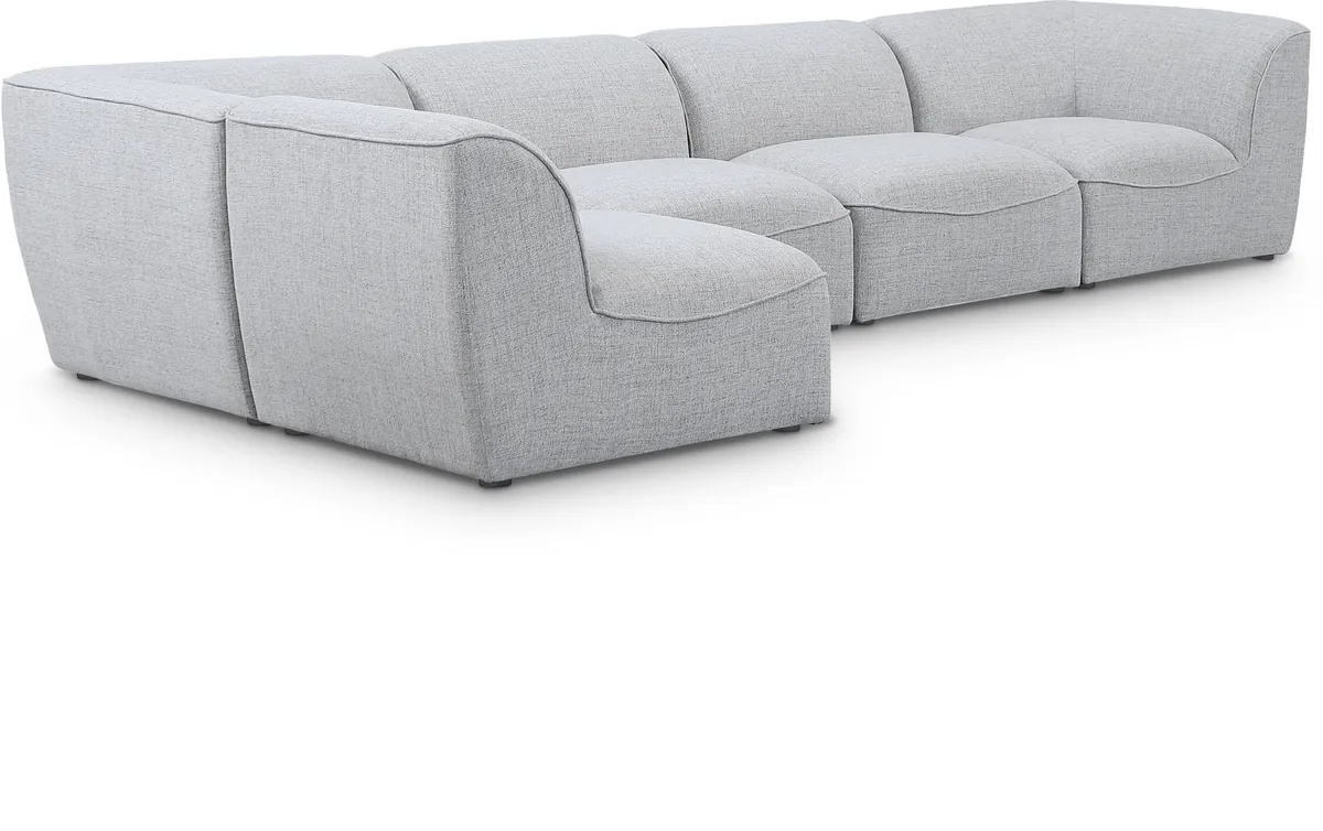 Miramar - 5 Piece Modular Sectional - Gray
