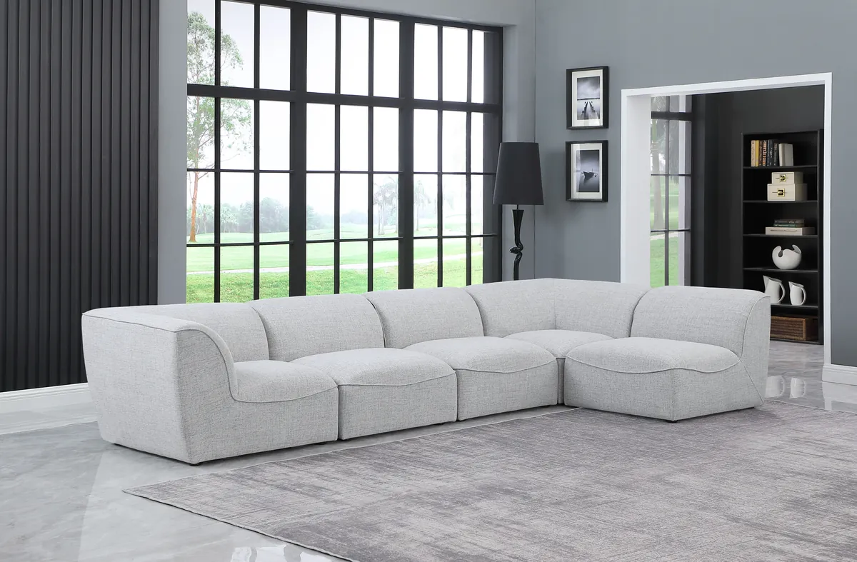 Miramar - 5 Piece Modular Sectional - Gray