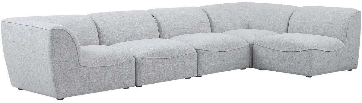 Miramar - 5 Piece Modular Sectional - Gray - View 2