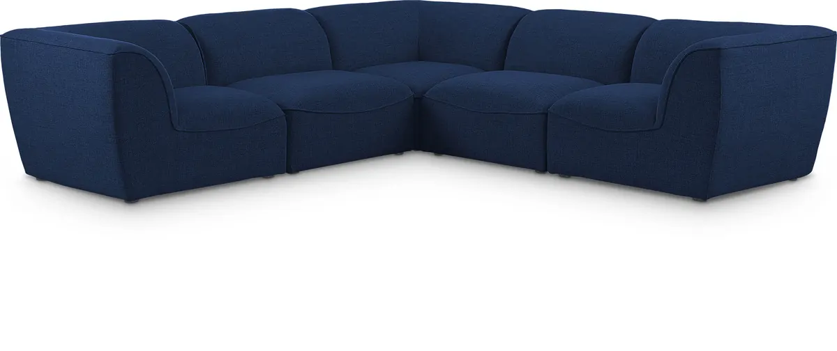 Miramar - 5 Piece Modular Croner Sectional - Navy