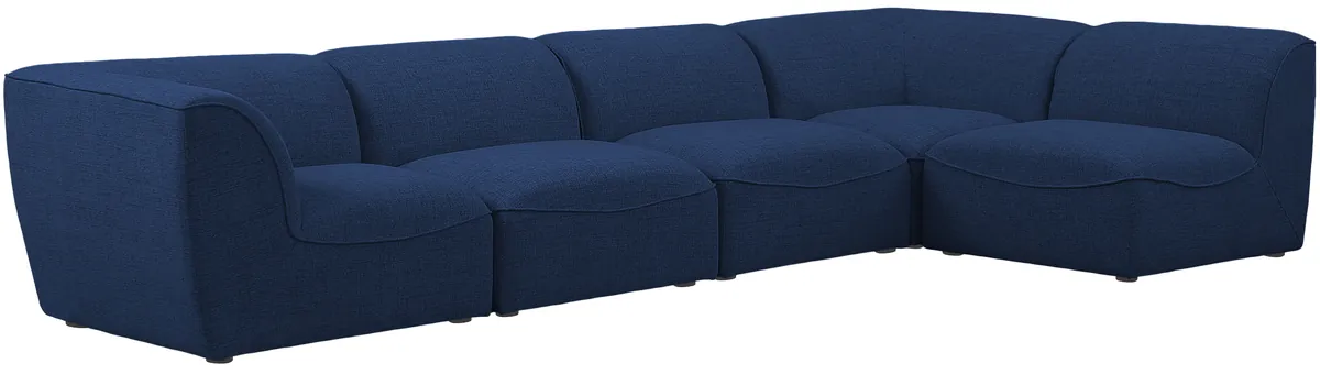 Miramar - 5 Piece Modular Sectional - Navy - View 2
