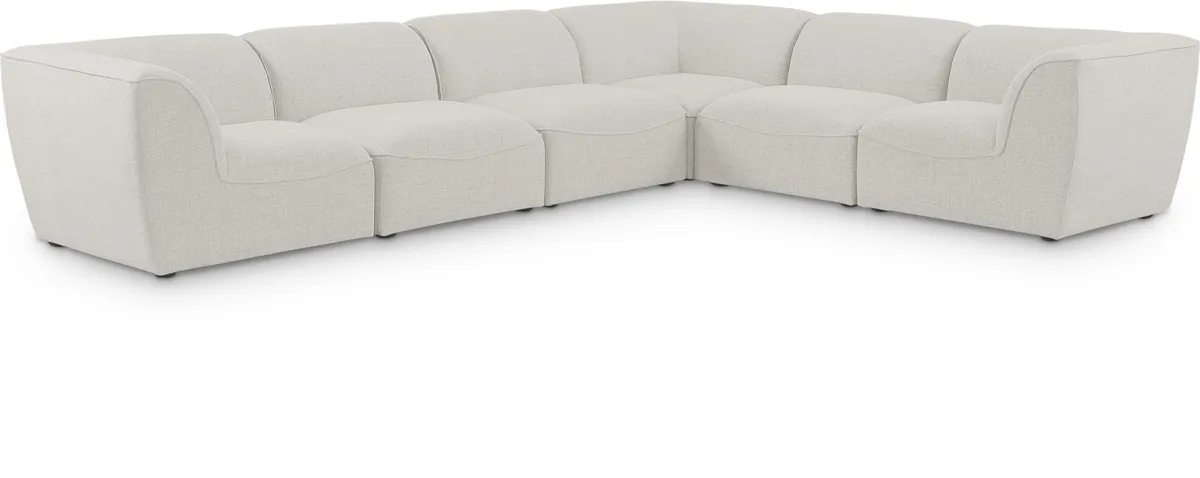 Miramar - 6 Piece Modular Corner Sectional - Cream