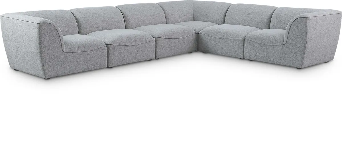Miramar - 6 Piece Modular Corner Sectional - Gray