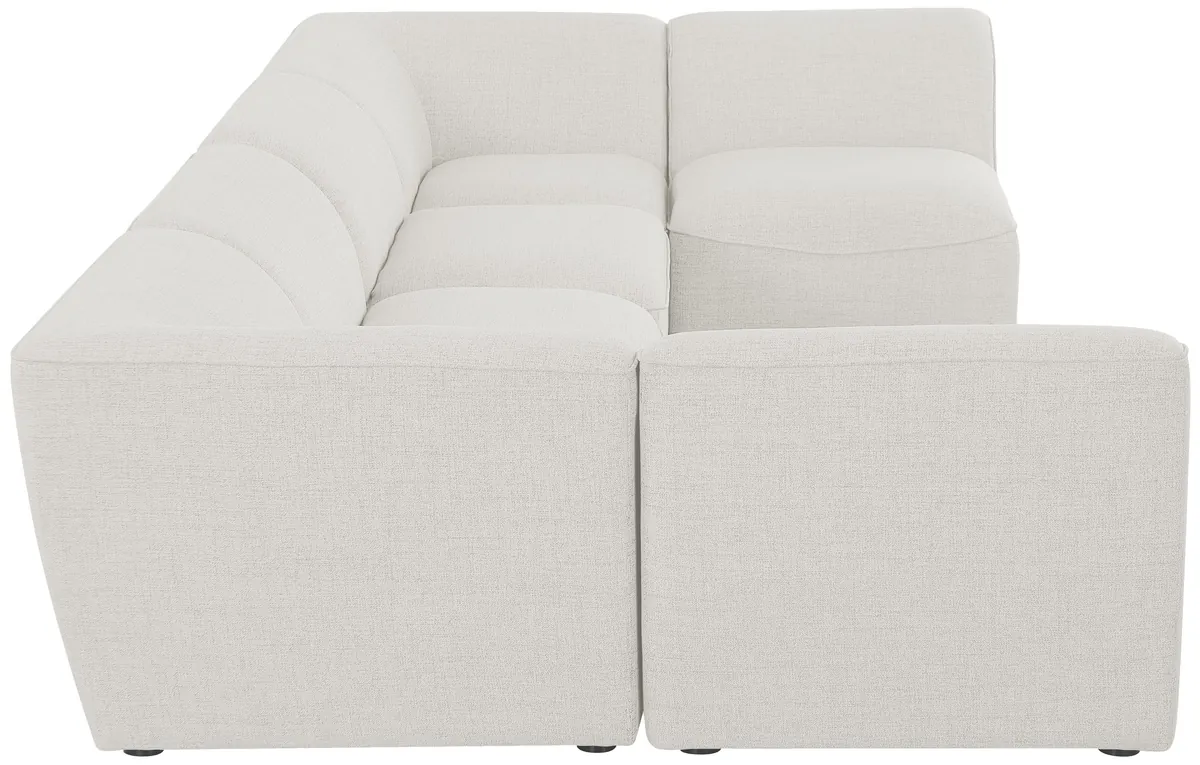 Miramar - 6 Piece Modular U-Shaped Sectional - Cream
