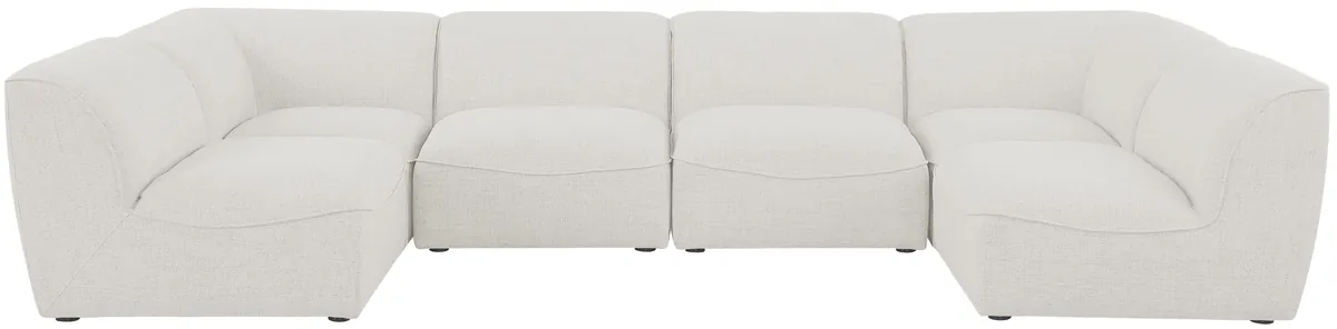 Miramar - 6 Piece Modular U-Shaped Sectional - Cream