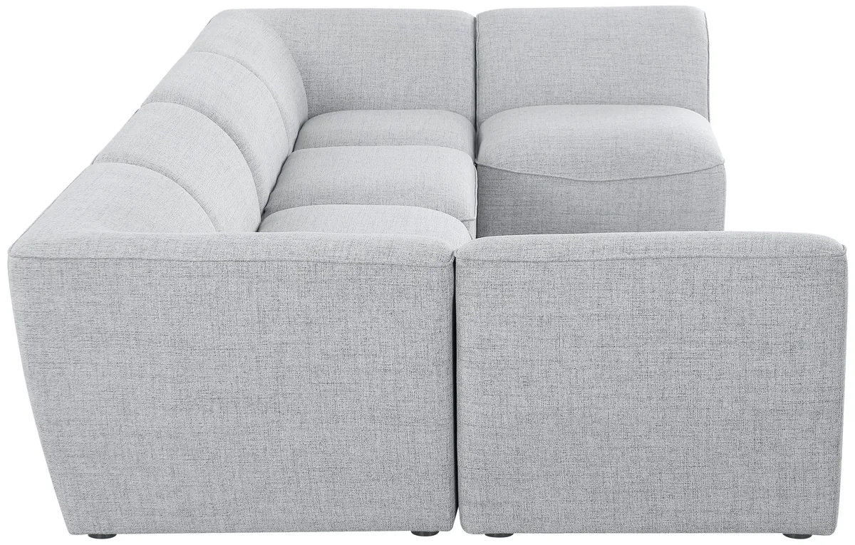 Miramar - 6 Piece Modular U-Shaped Sectional - Gray