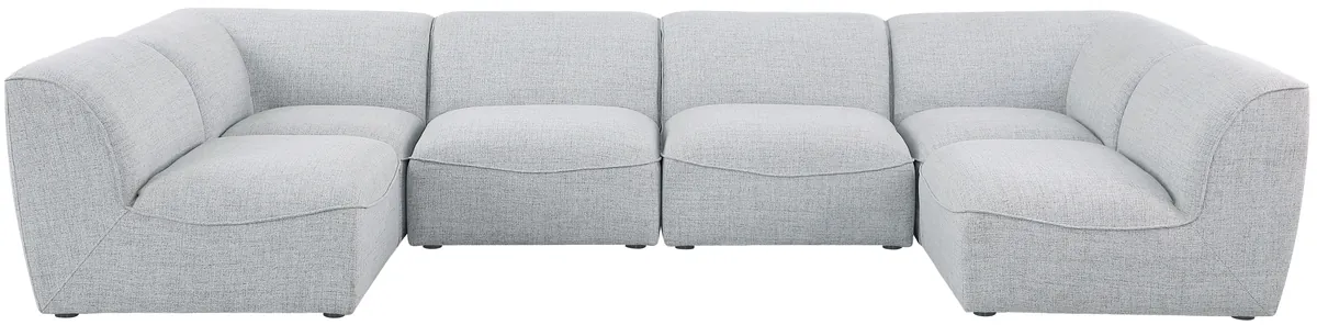 Miramar - 6 Piece Modular U-Shaped Sectional - Gray