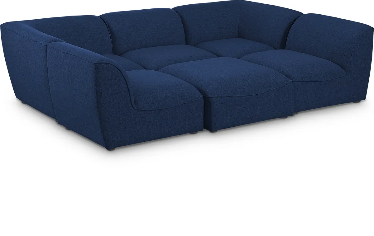 Miramar - 6 Piece Modular Sectional - Navy