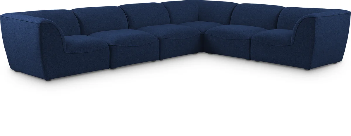 Miramar - 6 Piece Modular Corner Sectional - Navy