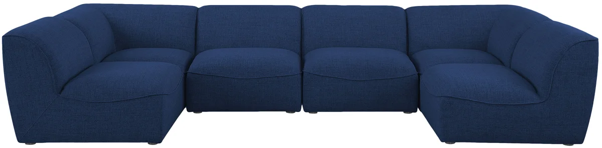 Miramar - 6 Piece Modular U-Shaped Sectional - Navy