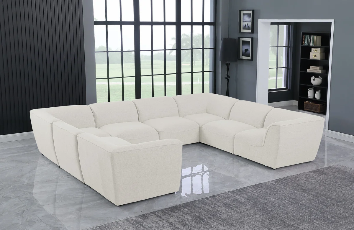 Miramar - 8 Piece Modular Sectional - Cream - View 2