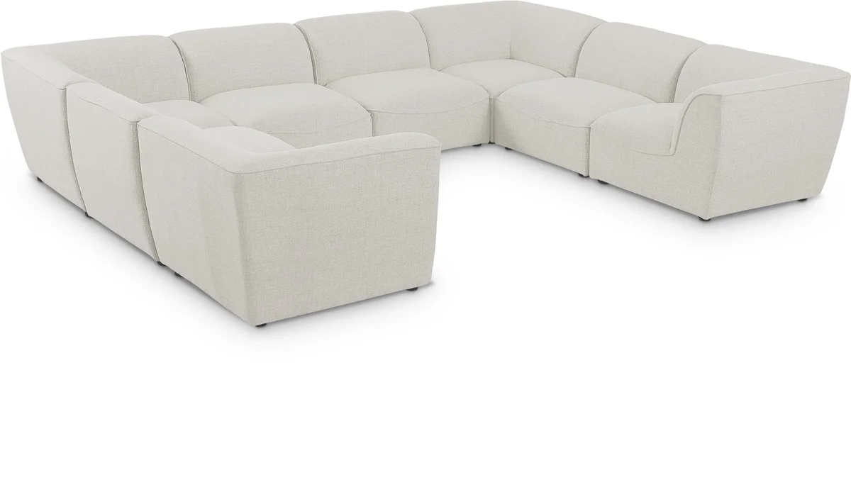 Miramar - 8 Piece Modular Sectional - Cream