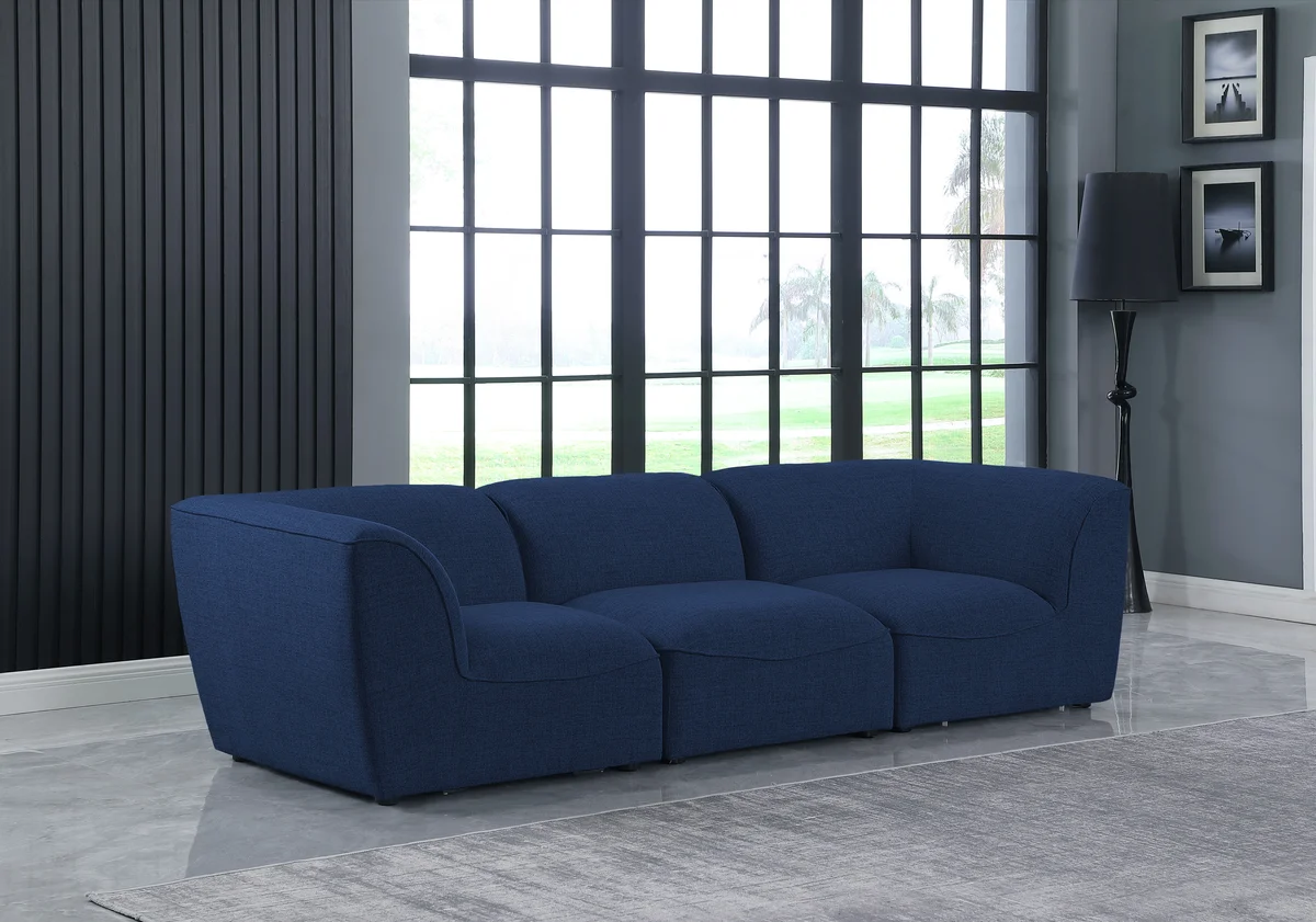 Miramar - 3 Seat Modular Sofa - Navy - View 2