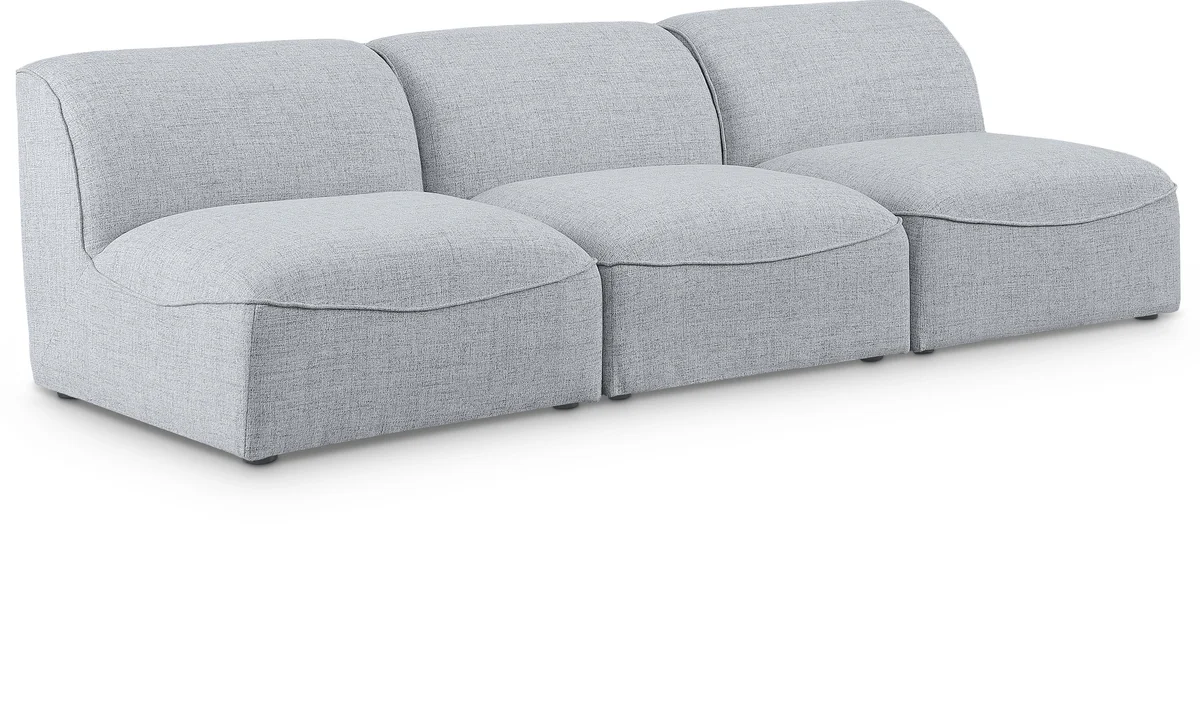 Miramar - 3 Seat Armless Modular Sofa - Gray