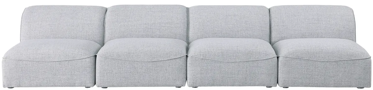 Miramar - 4 Seat Armless Modular Sofa - Gray