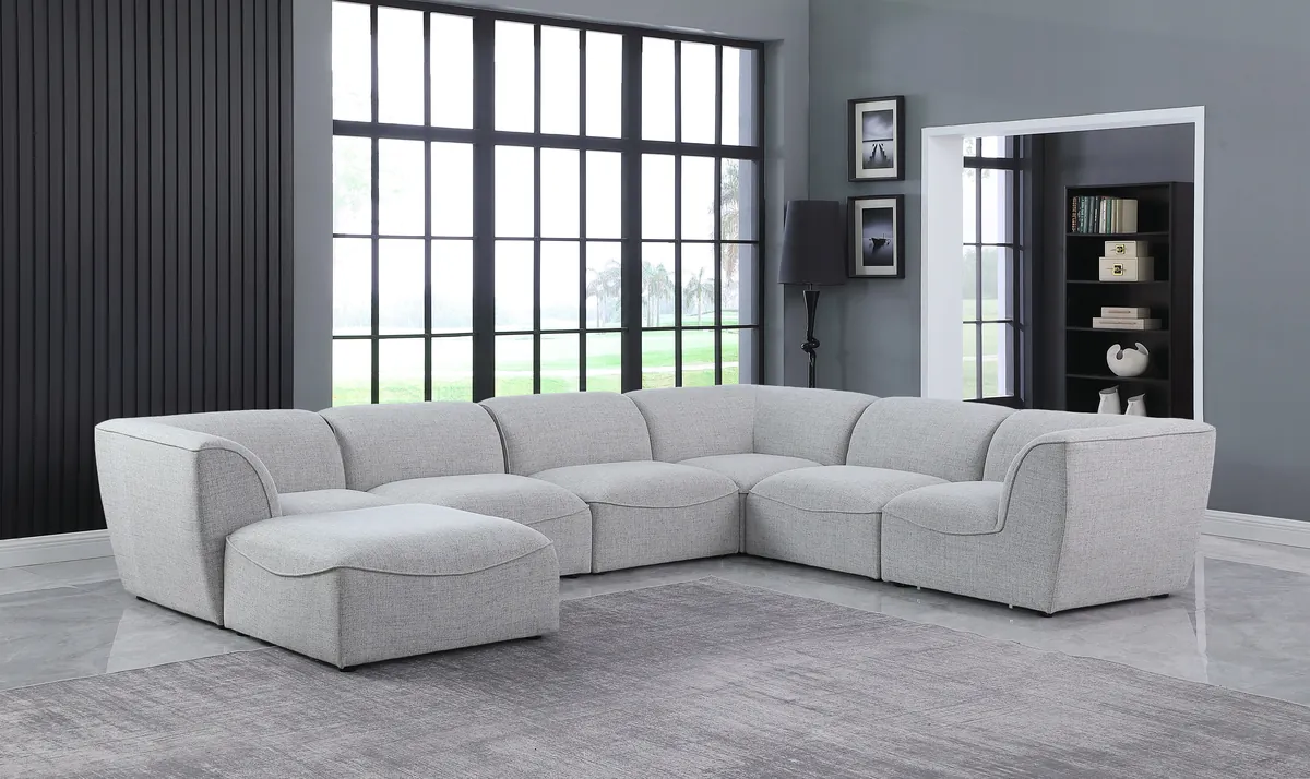 Miramar - 7 Piece Modular Sectional - Gray - View 2