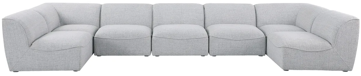 Miramar - 7 Piece Modular U-Shaped Sectional - Gray