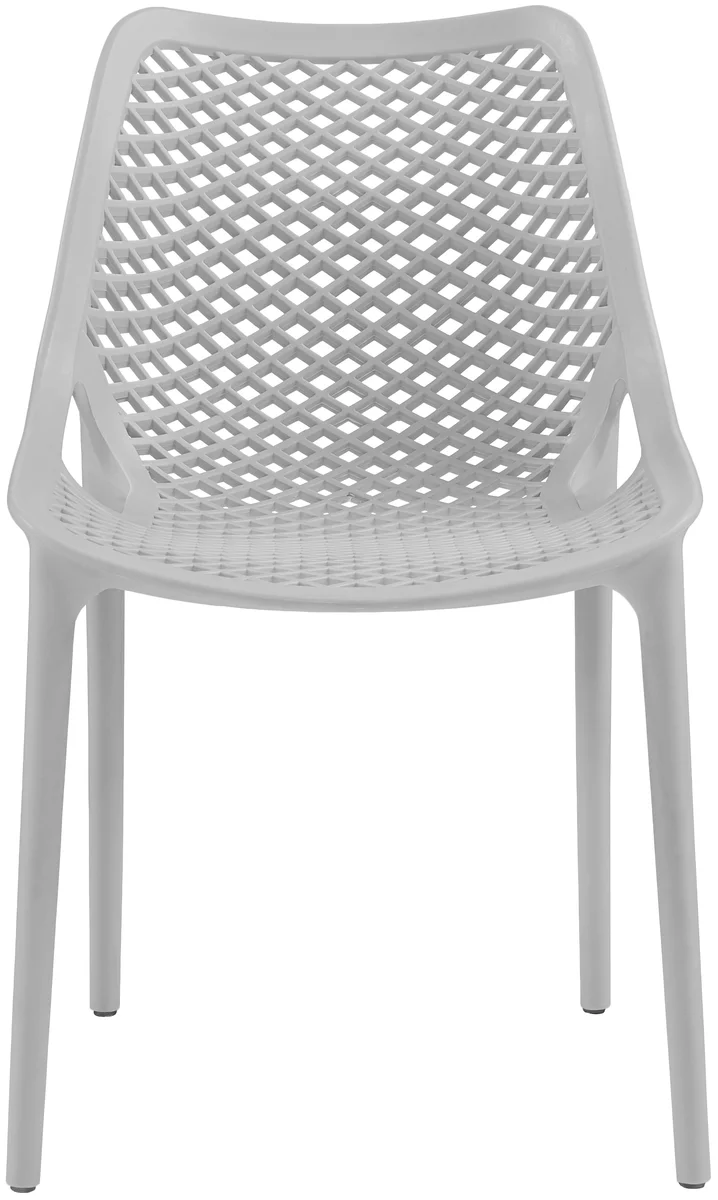 Mykonos - Outdoor Patio Dining Chair (Set of 4) - Gray - Plastic