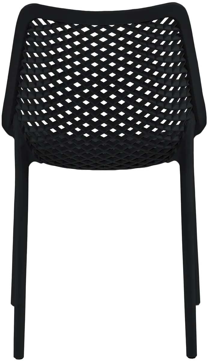 Mykonos - Outdoor Patio Dining Chair (Set of 4) - Black - Plastic