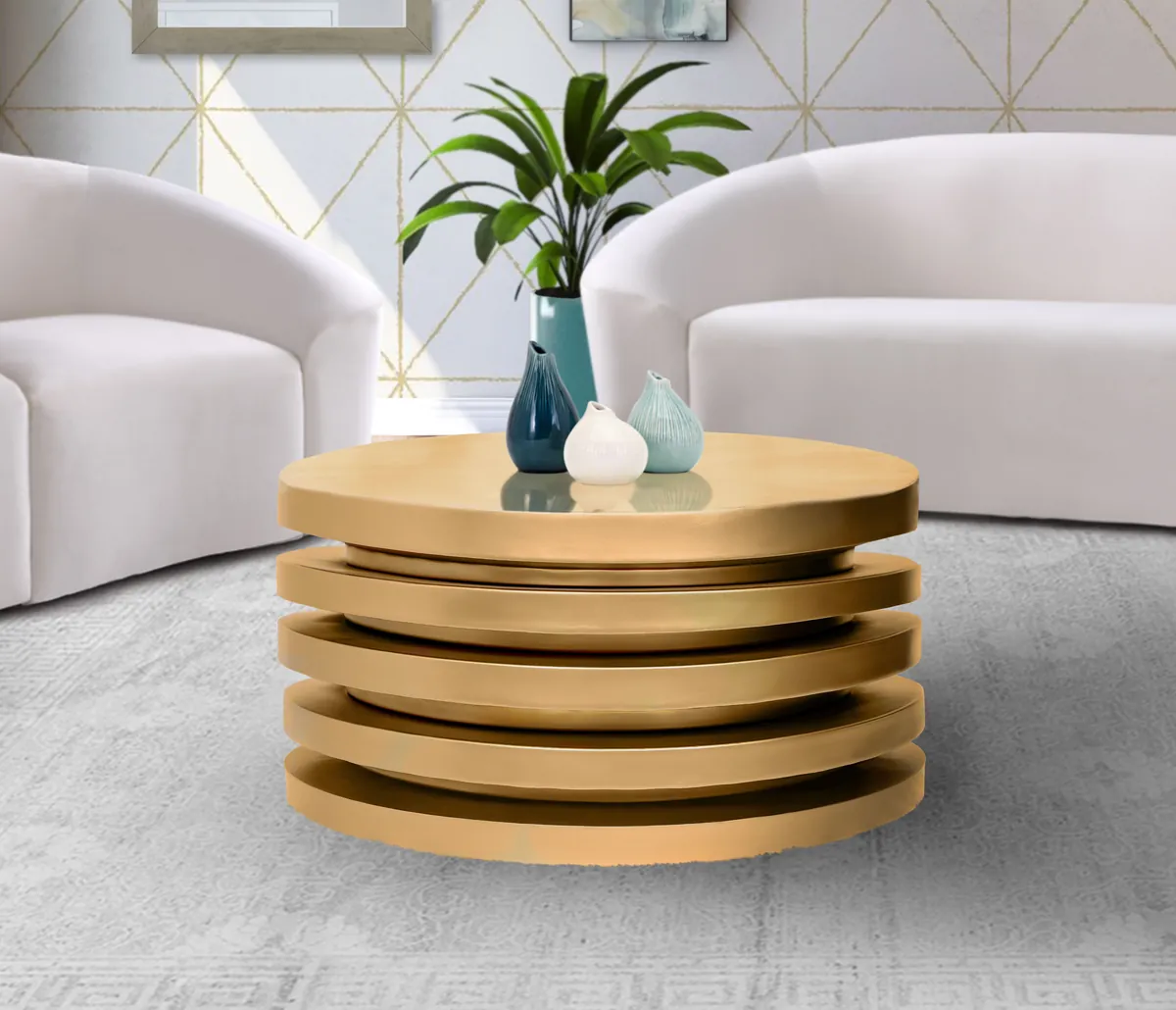 Levels - Coffee Table - Gold - View 2