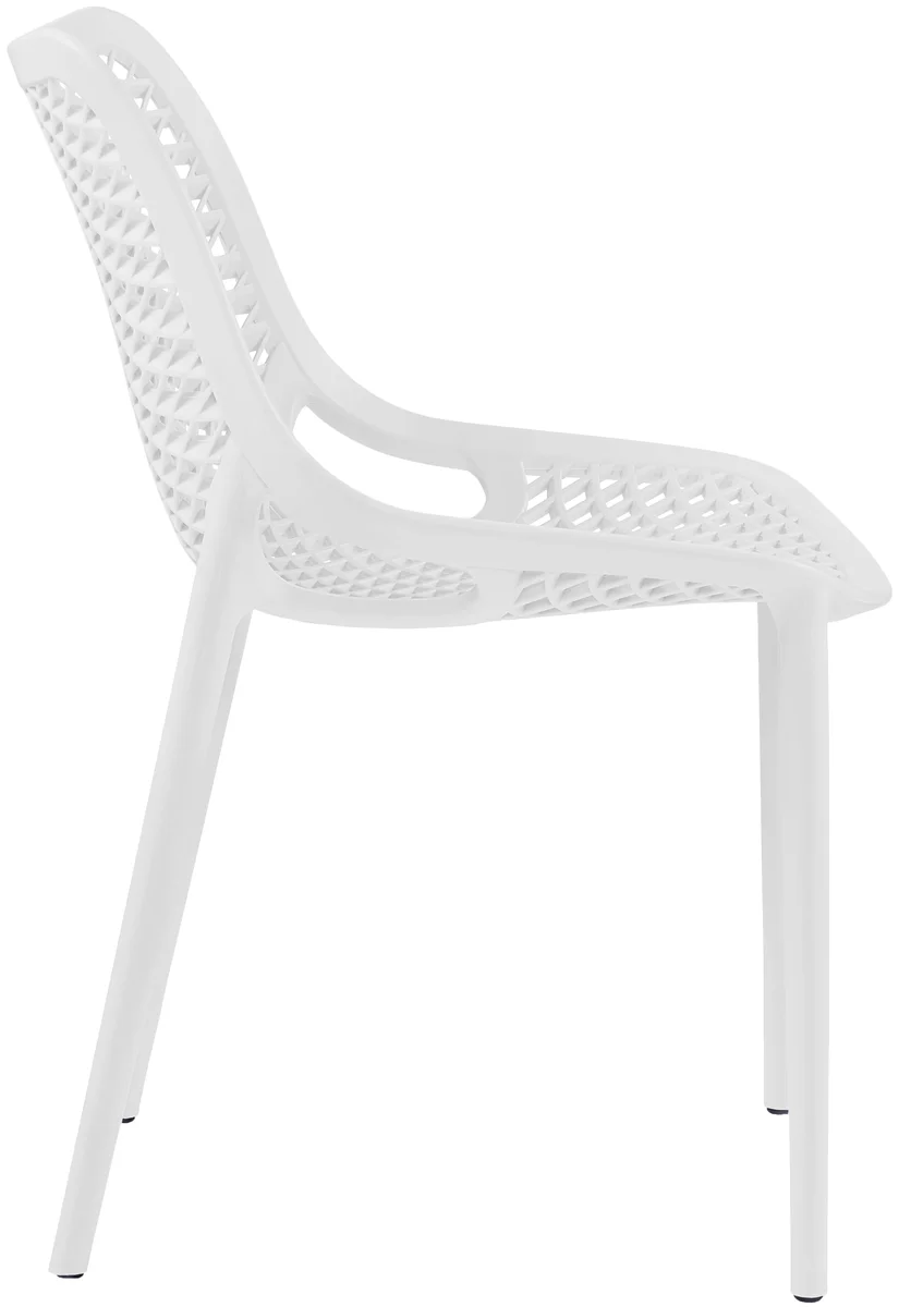 Mykonos - Outdoor Patio Dining Chair (Set of 4) - White - Plastic
