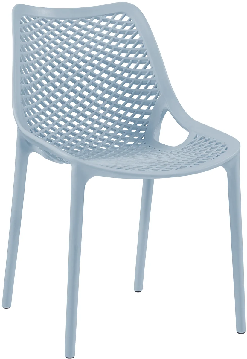 Mykonos - Outdoor Patio Dining Chair (Set of 4) - Sky Blue - Plastic