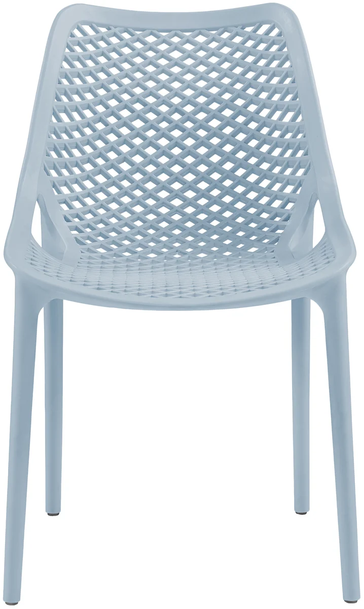 Mykonos - Outdoor Patio Dining Chair (Set of 4) - Sky Blue - Plastic