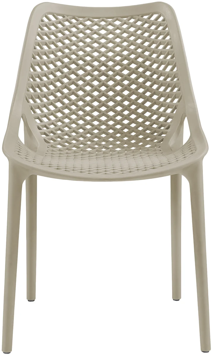 Mykonos - Outdoor Patio Dining Chair (Set of 4) - Taupe - Plastic