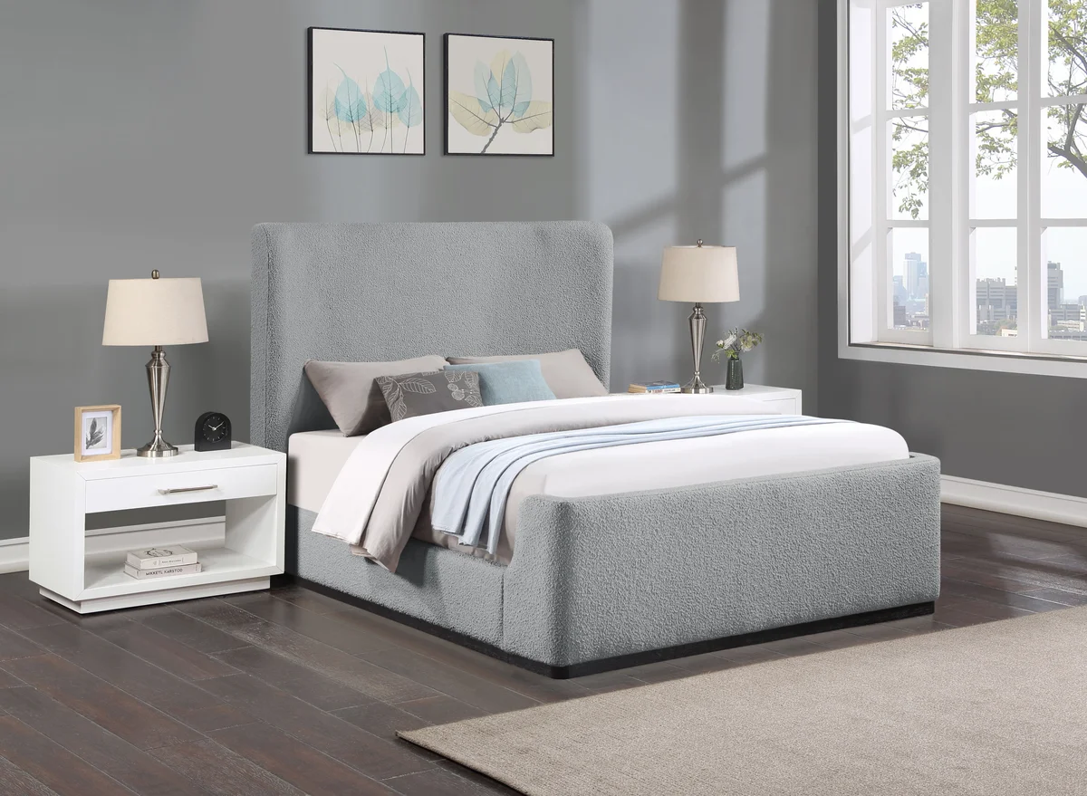 Oliver - King Bed - Gray - View 2