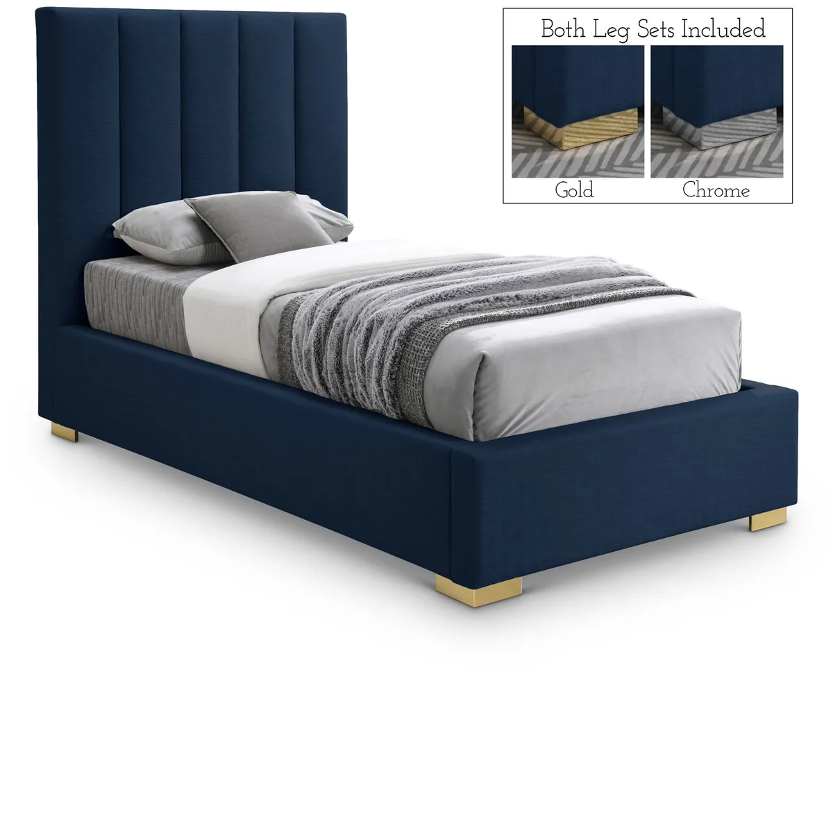 Pierce - Twin Bed - Navy