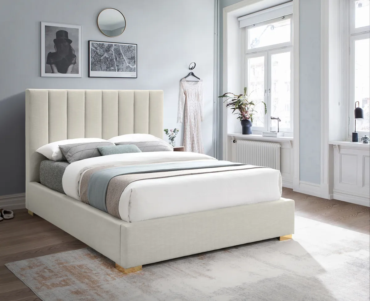 Pierce - King Bed - Beige