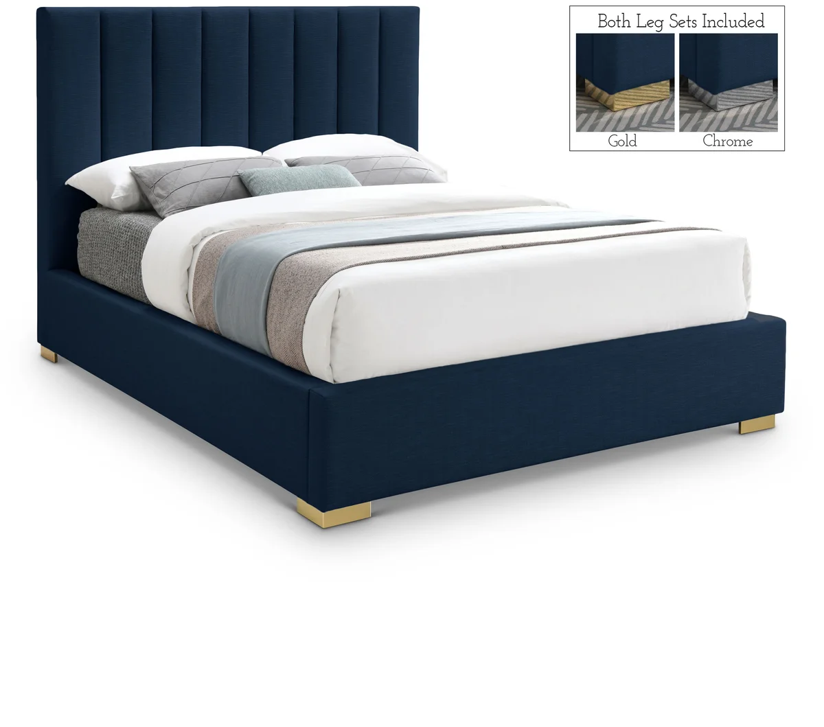 Pierce - Full Bed - Navy