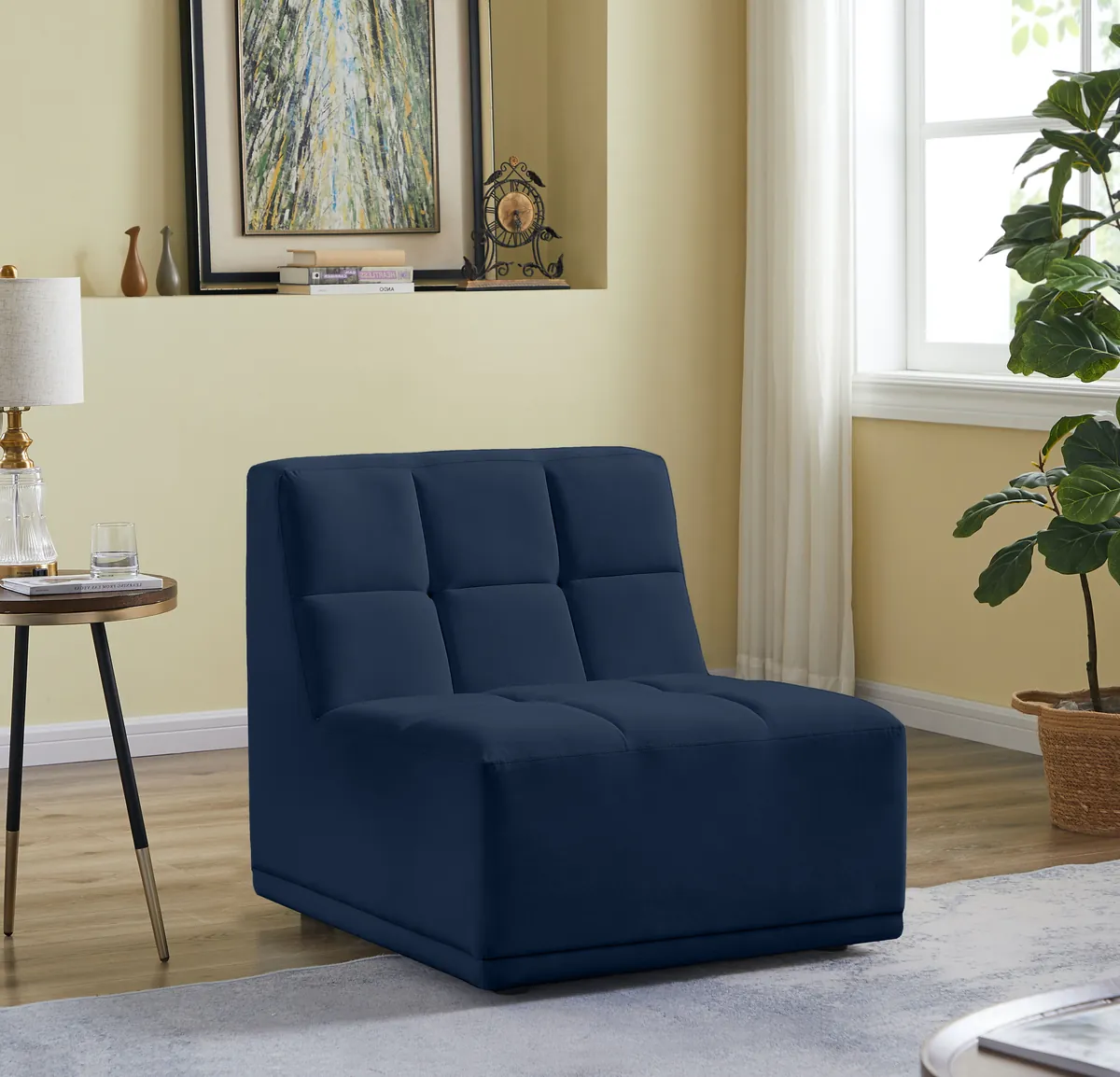 Relax - Armless Chair - Navy - View 2