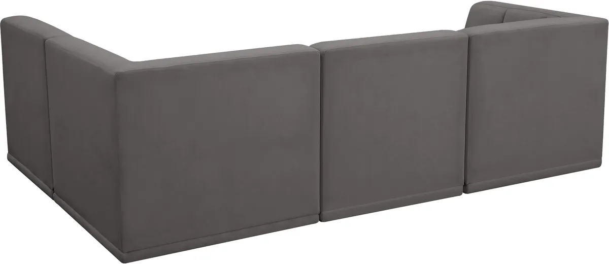Relax - 4 Piece Modular Sectional - Gray