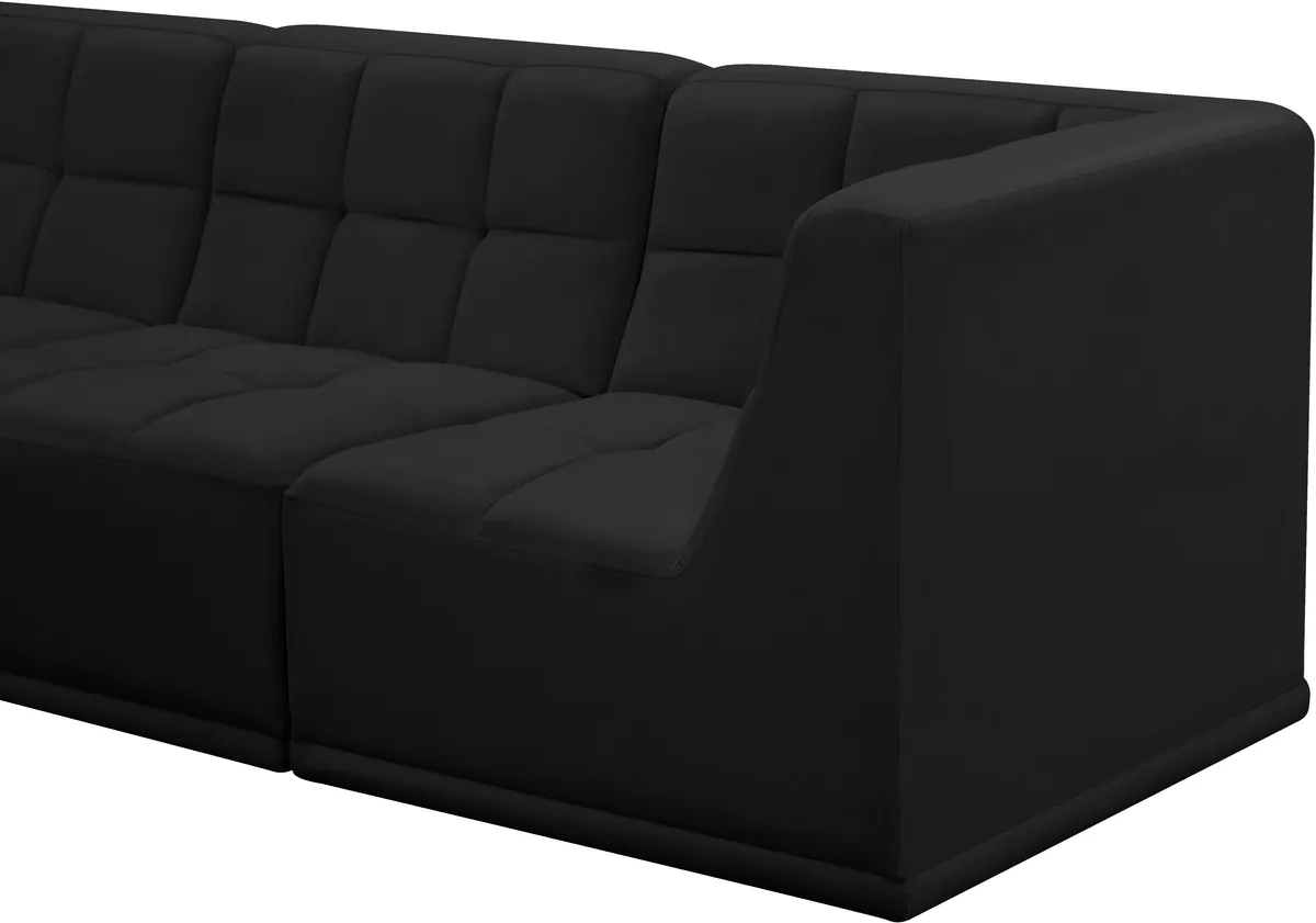 Relax - 4 Piece Modular Sectional - Black