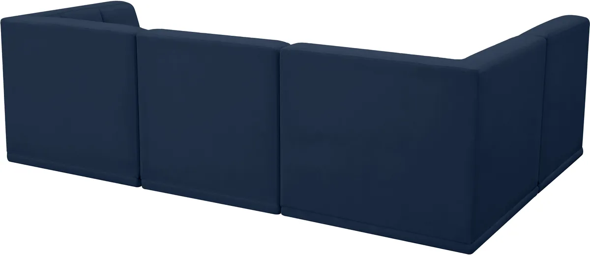 Relax - 4 Piece Modular Sectional - Navy