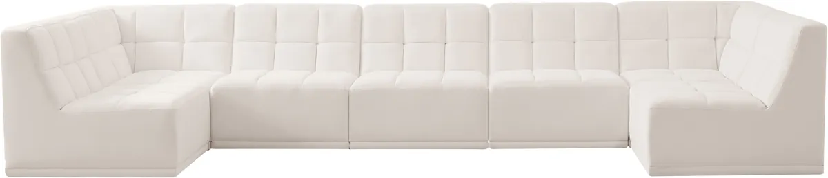 Relax - 7 Piece Modular Sectional - Cream