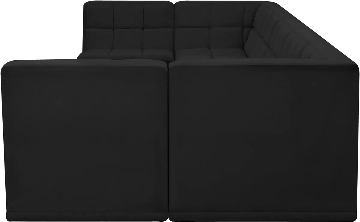 Relax - 7 Piece Modular Sectional - Black
