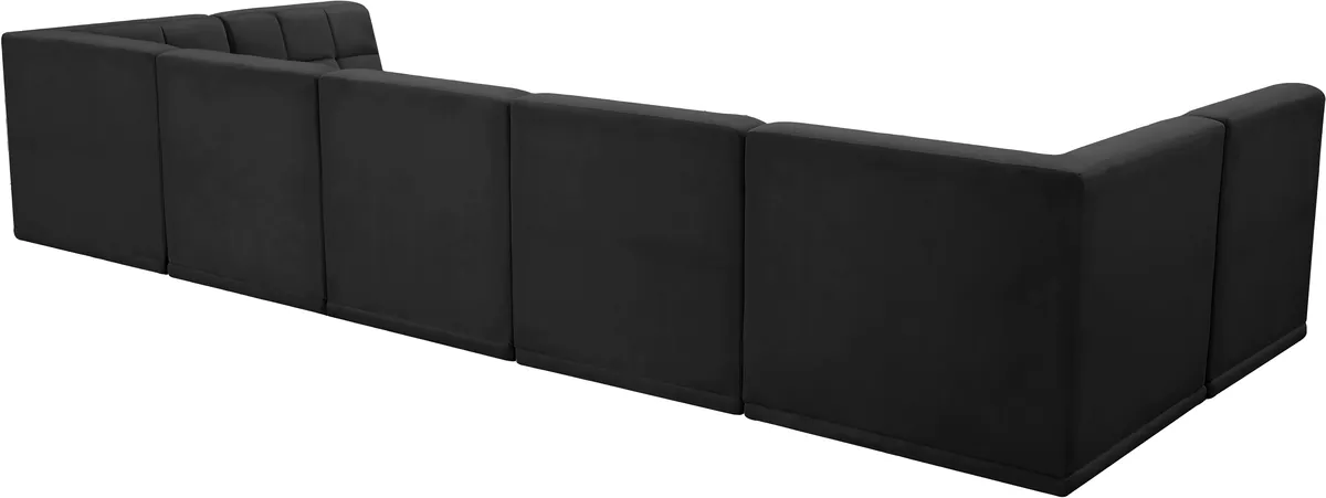 Relax - 7 Piece Modular Sectional - Black