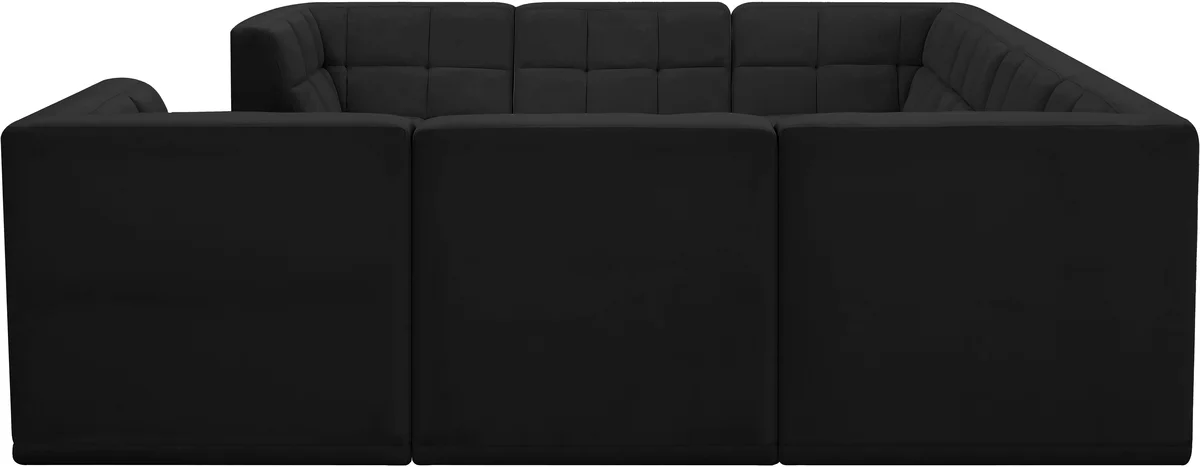 Relax - 8 Piece Modular Sectional - Black