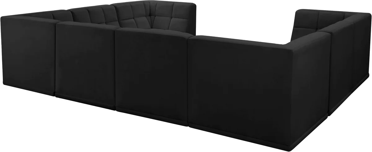 Relax - 8 Piece Modular Sectional - Black